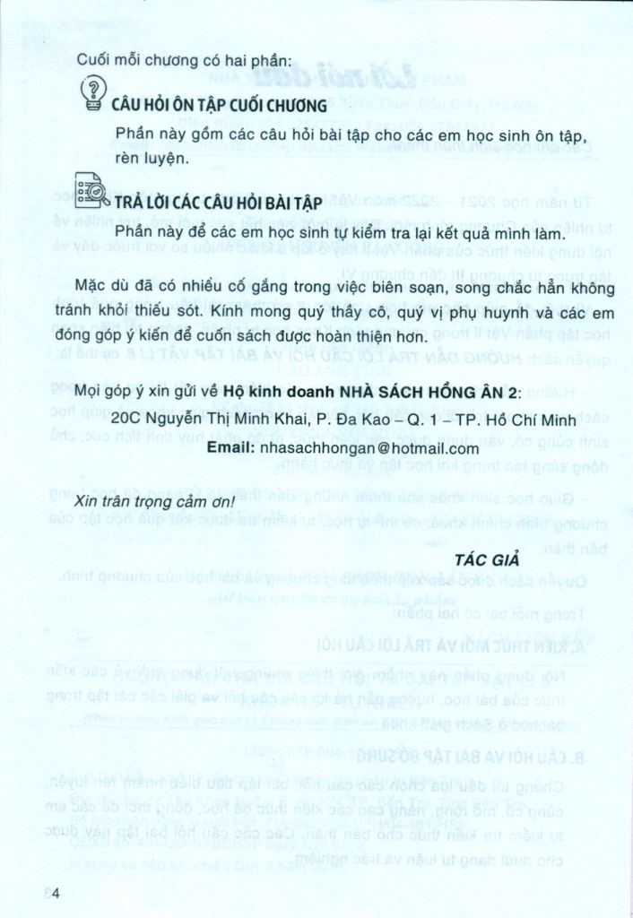 HƯỚNG DẪN TRẢ LỜI CÂU HỎI VÀ BÀI TẬP VẬT LÍ LỚP 8 KHOA HỌC TỰ NHIÊN (Theo chương trình GDPT mới - Bám sát SGK Kết nối tri thức với cuộc sống)